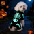 olcso Halloween kisállat jelmez-kutya csontváz jelmez sötétben világító halloweeni overál 4 lábú body kis kutyáknak