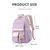 abordables Mochilas para Niños y Adolescentes-Mochila escolar para niña, mochila impermeable de poliéster con funda para carrito, mochila multicompartimento de gran capacidad para la escuela secundaria, la universidad y para viajar. &amp;regreso a