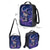 abordables Mochilas para Niños y Adolescentes-Conjunto de mochila infantil con diseño de bruja y gato bajo un cielo estrellado, mochila escolar ligera de poliéster con bolsa para el almuerzo. &amp;Estuche para lápices, juego de 5 piezas con múltiples