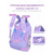 preiswerte Kinder- und Teenager-Rucksäcke-Mädchen-Rucksackset mit Karomuster, 3-teilig, wasserabweisend, aus Polyester in verschiedenen Farben, geräumiger Rucksack mit mehreren Fächern und Lunchtasche &amp;Federmäppchen für den Schulanfang &amp;
