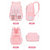 abordables Mochilas para Niños y Adolescentes-Mochila infantil rosa y morada a cuadros, mochila escolar de poliéster resistente al agua con múltiples compartimentos y gran capacidad, disponible en 2 tamaños, ideal para la vuelta al cole y para