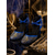 preiswerte 1920er Jahre &amp; Gatsby-Ära-Königsblaue Satin-High Heels für Damen – Retro-Schuhe im Stil der 1920er Jahre und des Großen Gatsby mit goldener Spitzenstickerei und gekreuzten Knöchelriemen, perfekt für Flapper-Kostüme,