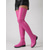 cheap Fashion Boots-Women's Black Over-the-Knee Boots in Faux Leather with Side Zipper, Low Block Heel and Lug Sole for Fall Winter Casual, Commuting and Everyday Wear