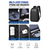 preiswerte College-Rucksäcke-Laptop-Rucksack für Herren, schwarz oder grau, wasserabweisendes Polyester, geräumiger Schulrucksack mit mehreren Fächern und USB-Ladeanschluss &amp;Gepäckgurt für Uni, Schule, Reisen und den täglichen