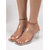 economico Sandali con tacco-Sandali da donna trasparenti con doppio cinturino metallico argento, tacco alto a blocco spesso e trasparente, perfetti per cocktail party, serate e vacanze.