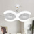 abordables Ampoules LED type maïs-Ventilateur de plafond à douille E27 avec éclairage LED double rangée, intensité variable, télécommande, 3 vitesses de ventilation, angle réglable, orientable, idéal pour les petites chambres et les