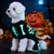 olcso Halloween kisállat jelmez-kutya csontváz jelmez sötétben világító halloweeni overál 4 lábú body kis kutyáknak
