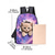 abordables Mochilas para Niños y Adolescentes-Conjunto de mochila para niña con diseño de gato asomándose, mochila escolar ligera de poliéster con bolsa para el almuerzo. &amp;Estuche para lápices, juego de 4 piezas con múltiples bolsillos y gran