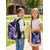baratos Mochilas para Crianças e Adolescentes-Mochila escolar feminina com estampa de gatinho fofo e estampa de meteorito, mochila leve de poliéster para escola com lancheira inclusa. &amp;Estojo para lápis, conjunto de 5 peças com vários bolsos e
