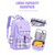 preiswerte Kinder- und Teenager-Rucksäcke-Mädchen-Rucksackset mit Karomuster, 3-teilig, wasserabweisend, aus Polyester in verschiedenen Farben, geräumiger Rucksack mit mehreren Fächern und Lunchtasche &amp;Federmäppchen für den Schulanfang &amp;