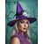 abordables Accessoires d'Halloween-Chapeau de sorcière pour femme en polyester imprimé tête de mort, idéal pour Halloween, les fêtes, le cosplay, les maisons hantées, les déguisements de sorcière, le carnaval, les spectacles et les