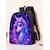 abordables Mochilas para Niños y Adolescentes-Conjunto de mochila infantil con estampado floral de unicornio, mochila escolar ligera de poliéster con bolsa para el almuerzo. &amp;Estuche para lápices, juego de 5 piezas con múltiples bolsillos y gran