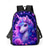 abordables Mochilas para Niños y Adolescentes-Conjunto de mochila infantil con estampado floral de unicornio, mochila escolar ligera de poliéster con bolsa para el almuerzo. &amp;Estuche para lápices, juego de 5 piezas con múltiples bolsillos y gran
