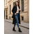 abordables Botas de nieve e invierno-Botines negros de ante sintético para mujer con forro cálido de piel sintética, cremallera lateral, detalles de tachuelas y tacón grueso de bloque para mujeres a la moda, ideales para la oficina en otoño e invierno, para ocasiones informales y salidas noc