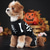 olcso Halloween kisállat jelmez-kutya csontváz jelmez sötétben világító halloweeni overál 4 lábú body kis kutyáknak