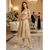 cheap Block Heel Pumps-Women's Luxury Dress Pumps - Champagne Gold Shimmering Block Heels with Crystal Rhinestone Bowknot for Cocktail Party, Evening Gala