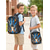 abordables Mochilas para Niños y Adolescentes-Mochila infantil Doodle Rocket de 3 piezas, ligera, de poliéster, con gran capacidad, múltiples compartimentos y bolsa térmica para el almuerzo. &amp;Estuche para lápices para la vuelta al cole, el