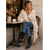 baratos Cowboy &amp; Western Boots-Botas femininas pretas estilo boho western estilo cowboy - botas de cano médio em camurça com decote em V bordado, salto baixo grosso e tiras com franjas, perfeitas para um estilo urbano e casual do