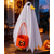 cheap Halloween Pet Costume-Halloween Porch Goose Outfit Spooky Ghost Costume With Pumpkin Bag For 24 Inch Lawn Goose Statue