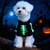 olcso Halloween kisállat jelmez-kutya csontváz jelmez sötétben világító halloweeni overál 4 lábú body kis kutyáknak