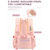 abordables Mochilas para Niños y Adolescentes-Mochila escolar para niña, mochila impermeable de poliéster con funda para carrito, mochila multicompartimento de gran capacidad para la escuela secundaria, la universidad y para viajar. &amp;regreso a