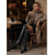 cheap Fashion Boots-Women's Black Faux Leather Over the Knee Boots - Fashion Harness Buckle Straps Pointed Toe Chunky Mid Heel Tall Boots for Street Style, Daily Casual Wear