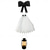 abordables Vêtements &amp; Accessoires-Kit de déguisement d'oie fantôme pour Halloween, comprenant un nœud décoratif en tissu et une mini-lanterne, une tenue festive pour figurine de jardin, idéale pour décorer l'entrée ou pour une fête en