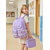 preiswerte Kinder- und Teenager-Rucksäcke-Mädchen-Rucksackset mit Karomuster, 3-teilig, wasserabweisend, aus Polyester in verschiedenen Farben, geräumiger Rucksack mit mehreren Fächern und Lunchtasche &amp;Federmäppchen für den Schulanfang &amp;