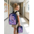 abordables Mochilas para Niños y Adolescentes-Conjunto de mochila infantil con estampado de gato y luna, mochila escolar ligera de poliéster con bolsa para el almuerzo. &amp;Estuche para lápices, juego de 4 piezas con múltiples bolsillos y gran