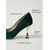 voordelige Klassieke Pumps-Damespumps van fluweel met strik en strasssteentjes, spitse neus, hakhoogte 8 cm, perfect voor bruiloften, cocktaildiners, feestjes en formele gelegenheden.