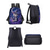 abordables Mochilas para Niños y Adolescentes-Conjunto de mochila infantil con diseño de bruja y gato bajo un cielo estrellado, mochila escolar ligera de poliéster con bolsa para el almuerzo. &amp;Estuche para lápices, juego de 5 piezas con múltiples