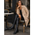 cheap Fashion Boots-Women's Black Over-the-Knee Boots in Faux Leather with Side Zipper, Low Block Heel and Lug Sole for Fall Winter Casual, Commuting and Everyday Wear