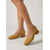 abordables Zapatos de salón de tacón ancho-Zapatos de tacón de punto amarillos para mujer: cómodos zapatos sin cordones con punta cuadrada y tacón bajo de bloque, ideales para ir a la oficina a diario o caminar todo el día.