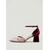 voordelige Pumps met blokhak-Damespumps - elegante pumps met spitse neus, fluwelen tweekleurige blokhakken met gekruiste bandjes in bordeauxrood en roze, perfect voor een avondje uit in een resort, een cocktailparty of als gast