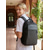 preiswerte College-Rucksäcke-Laptop-Rucksack für Herren, schwarz oder grau, wasserabweisendes Polyester, geräumiger Schulrucksack mit mehreren Fächern und USB-Ladeanschluss &amp;Gepäckgurt für Uni, Schule, Reisen und den täglichen
