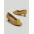 abordables Pompes Classiques-Escarpins jaunes en maille pour femmes - chaussures habillées confortables à bout carré et petit talon bloc, ornées d'un nœud papillon, idéales pour les trajets quotidiens au bureau et les tenues