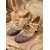 voordelige Jaren 1920 &amp; Gatsby-tijdperk-Dames gouden glitter dansschoenen - retro sandalen met uitlopende hak en mesh bandjes in de stijl van de jaren 20, geïnspireerd op The Great Gatsby, voor flapper-kostuums en avondfeesten.