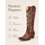 baratos Cowboy &amp; Western Boots-Mulheres Botas Botas Cowboy botas de vaqueira Ao ar livre Diário Cor Sólida Botas da panturrilha Bordado Salto Robusto Dedo Apontado Elegante Vintage Luxuoso Pele PU Sem Atacadores Preto Marron Bege