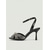 cheap Heeled Sandals-Women's Black Rhinestone Dress Shoes - Elegant Patent Leather Peep Toe Ankle Strap Mid High Heels for Cocktail Parties, Evening Vacations