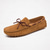 cheap Casual Loafers-Men's Genuine Suede Leather Driving Loafers, Hand-Stitched Moc Toe Slip-On Shoes with Rubber Pebble Sole for Driving and Casual Wear