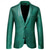 preiswerte Outfits-Set Retro Vintage Disko 1980er Outfits langarm Disco Glänzend Matallic Kostüm Herren Karnevalskostüm Halloween Karneval Maskerade Party Leistung Nachtclub Erwachsene Mantel Hose