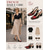 voordelige Slingback Pumps-Dames pumps met kleurblokken - retro pumps met vierkante neus, uitgesneden details en dubbele bandjes in rood tartan en goud, perfect voor streetwear, dagelijks gebruik en een middagthee.