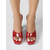 abordables Zapatos de salón de plataforma-Mules de plataforma de PVC transparente rojo para mujer: tacones altos acampanados con tiras transparentes y sexys para fiestas en discotecas, cenas nocturnas y vacaciones en resorts de lujo.