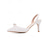 billiga Slingback-pumps-vita pärlpryddade slingback-pumps för kvinnor - spetsiga stilettklackar för cocktailparty, modefest &amp;bröllop