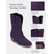 baratos Cowboy &amp; Western Boots-Botas femininas roxas estilo cowboy western - botas retrô de cano médio com corte em V, salto baixo e grosso, perfeitas para um estilo urbano e uso casual diário.