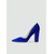 cheap Block Heel Pumps-Women's Royal Blue Velvet Block Heel Pumps - Elegant Pointed Toe High Heels for Cocktail Party, Resort Evening Wear, Wedding Guest