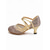 voordelige Jaren 1920 &amp; Gatsby-tijdperk-Dames gouden glitter dansschoenen - retro sandalen met uitlopende hak en mesh bandjes in de stijl van de jaren 20, geïnspireerd op The Great Gatsby, voor flapper-kostuums en avondfeesten.
