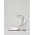 cheap Block Heel Pumps-Women's White Satin Bridal Heels - Pointed Toe Rhinestone Ankle Strap Block Heel Shoes for City Wedding, Bride &amp; Evening Party