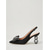 halpa Slingback-kengät-naisten slingback-korkokengät - upeat teräväkärkiset satiinikimaltavat rusettikorkokengät, joissa on kristallipallokorot, mustat, lomailtoihin ja cocktailjuhliin