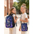 abordables Mochilas para Niños y Adolescentes-Conjunto de mochila infantil con diseño de bruja y gato bajo un cielo estrellado, mochila escolar ligera de poliéster con bolsa para el almuerzo. &amp;Estuche para lápices, juego de 5 piezas con múltiples